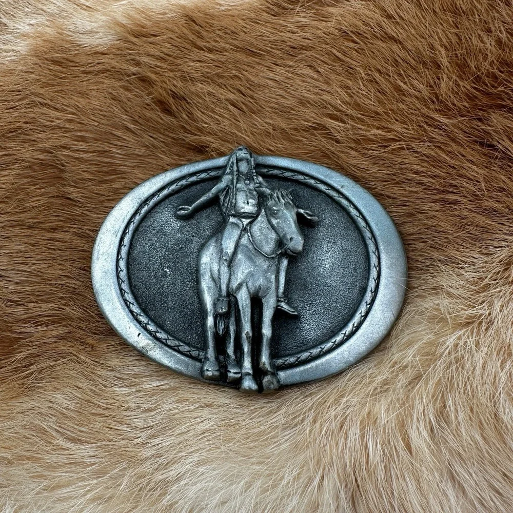VTG Appeal To The Great Spirit Belt Buckle M&M Limited USA 1982 Native American